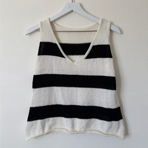 Striped Sweater Tank Top Size Medium